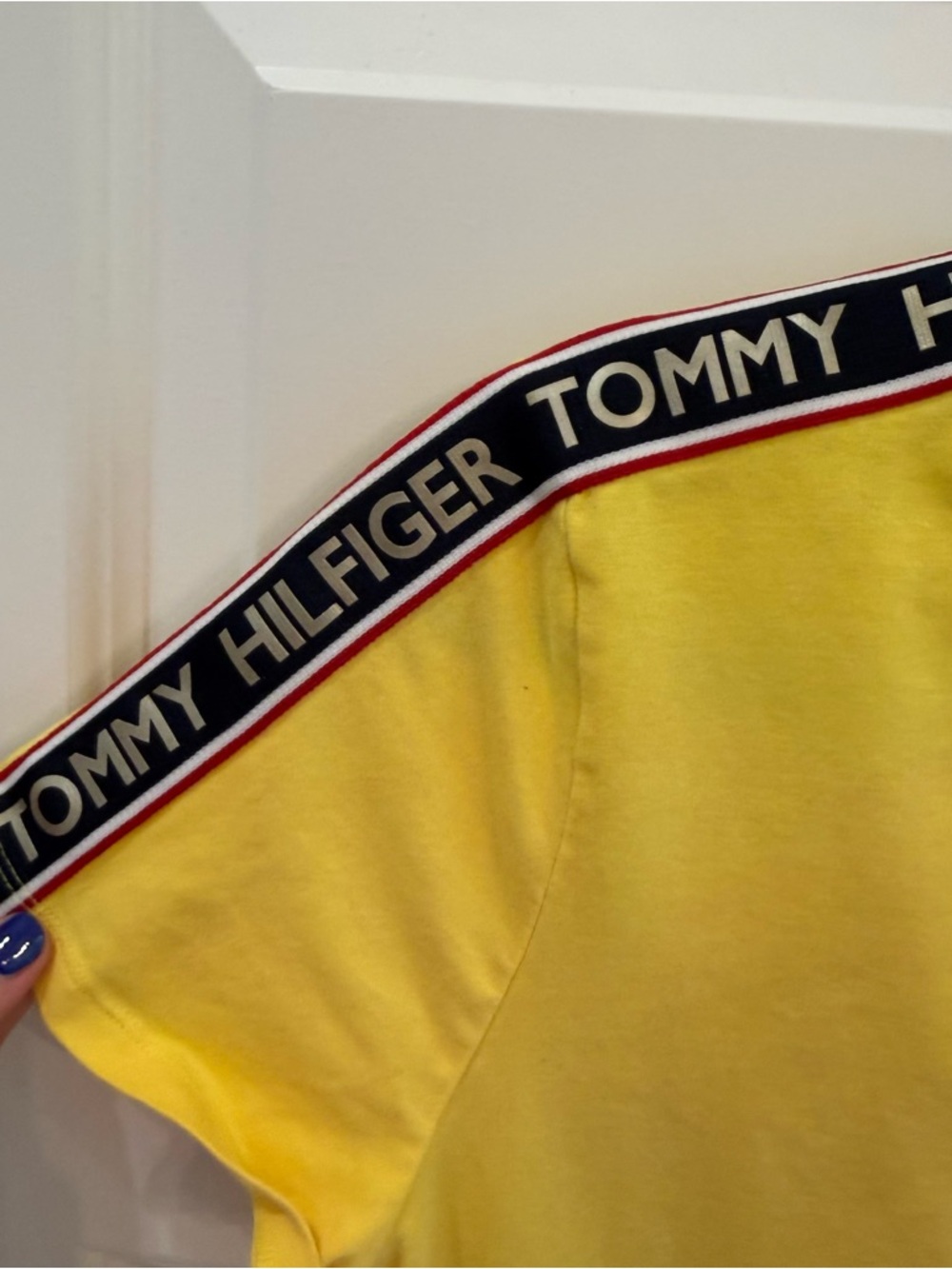 Tommy Hilfiger Yellow T-Shirt Dress 90s Vintage Y2K Retro Large - Picture 2 of 6